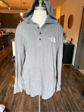 The North Face Light Gray Hooded Pullover